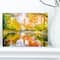 Designart - Bright Fall Forest with River - Landscape Canvas Art Print